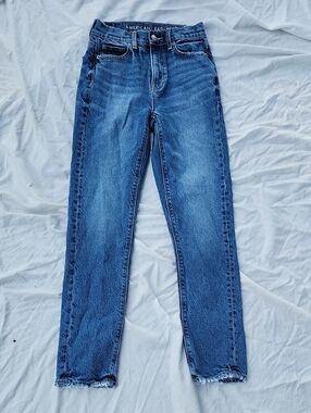 American Eagle Outfitters Women's  Blue Straight Leg Jeans Size 00